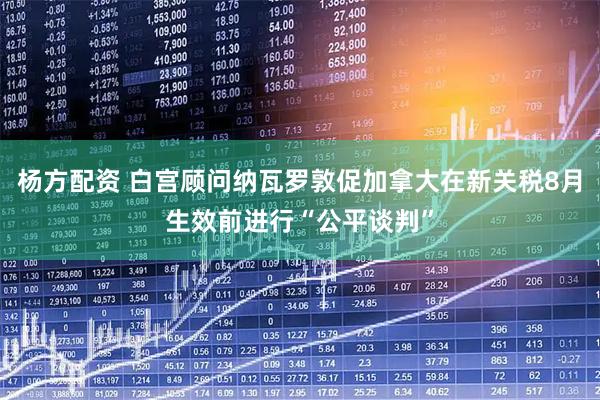 杨方配资 白宫顾问纳瓦罗敦促加拿大在新关税8月生效前进行“公平谈判”